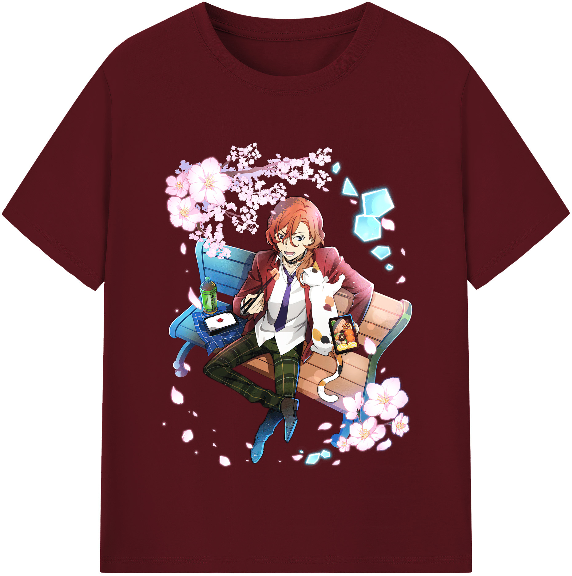 （画像用） 文豪ストレイドッグス Bungo Stray Dogs 綿100％半袖Tシャツ（フロントプリント）